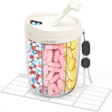 Portable Pill Dispenser -White - Large