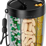 Portable Pill Dispenser - Large  Black
